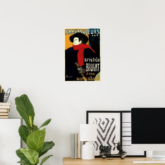 Ambassadeurs Art Nouveau in Toulouse Lautrec Poster (Thuiskantoor)