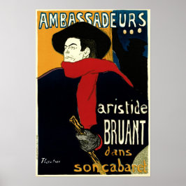  Ambassadeurs Art Nouveau in Toulouse Lautrec Poster