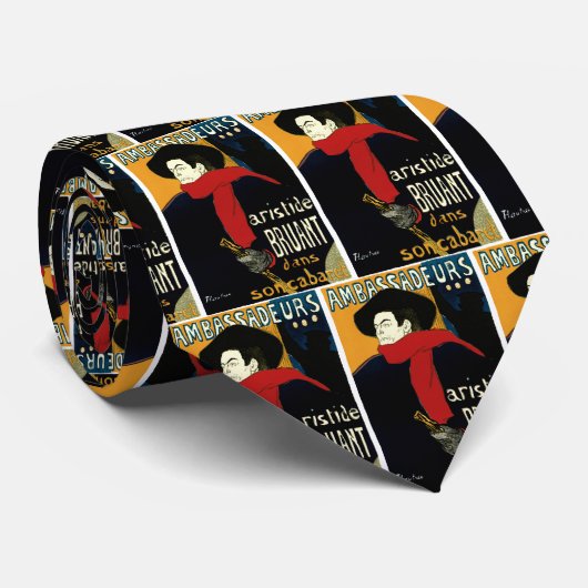  Ambassadeurs Art Nouveau in Toulouse Lautrec Stropdas (Opgerold)