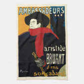  Ambassadeurs Art Nouveau in Toulouse Lautrec Theedoek (Verticaal)