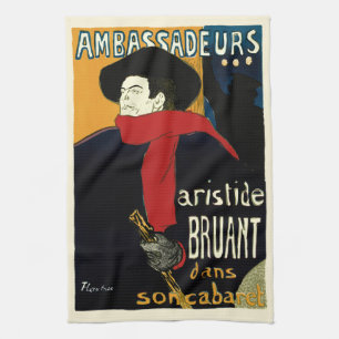 Ambassadeurs Art Nouveau in Toulouse Lautrec Theedoek