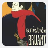  Ambassadeurs Art Nouveau in Toulouse Lautrec Vierkante Sticker (Voorkant)