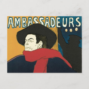Ambassadeurs, Artistide Bruant door Toulouse Lautr Briefkaart