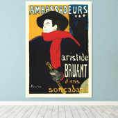 Ambassadeurs, Artistide Bruant door Toulouse Lautr Canvas Afdruk (Insitu (Houten vloer))