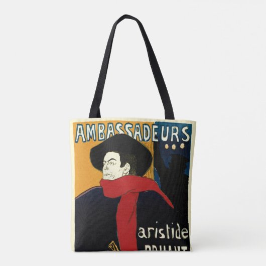 Ambassadeurs, Artistide Bruant door Toulouse Lautr Tote Bag (Achterkant)