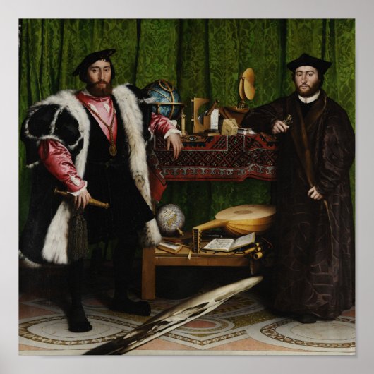 Ambassadeurs - Hans Holbein Younger - 1533 Poster (Voorkant)