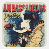 Ambassadeurs Vierkante Sticker (Voorkant)