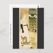 Ambassadeurs Yvette Guilbert door Theophile Steinl Briefkaart (Voorkant / Achterkant)