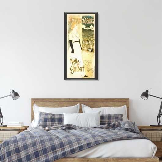 Ambassadeurs Yvette Guilbert door Theophile Steinl Canvas Afdruk (Insitu (Slaapkamer))