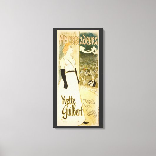 Ambassadeurs Yvette Guilbert door Theophile Steinl Canvas Afdruk (Voorkant)