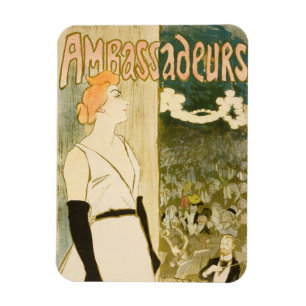 Ambassadeurs Yvette Guilbert door Theophile Steinl Magneet