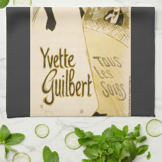 Ambassadeurs Yvette Guilbert door Theophile Steinl Theedoek (Gevouwen)