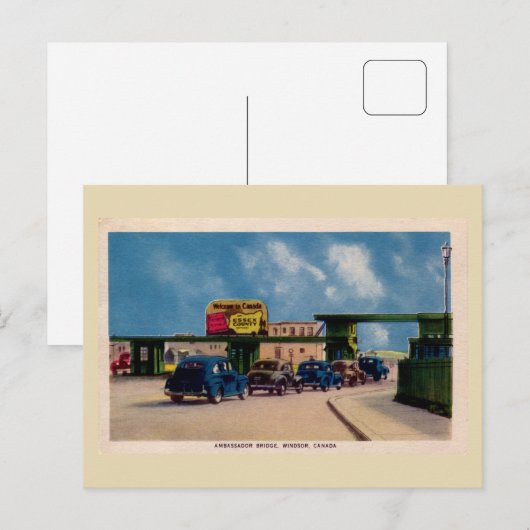 ambassadeursbrug Windsor Canada Briefkaart (Voorkant / Achterkant)
