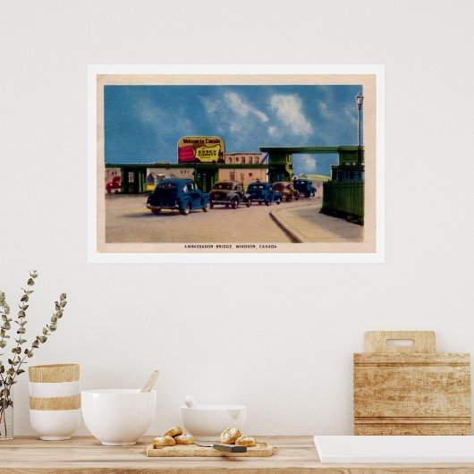  ambassadeursbrug Windsor Canada Poster (Keuken)
