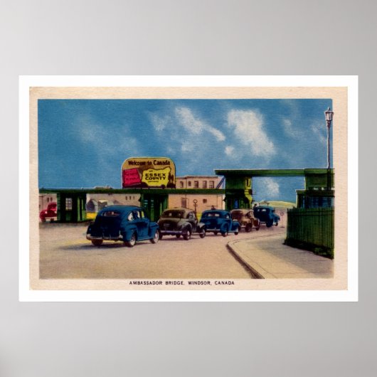  ambassadeursbrug Windsor Canada Poster (Voorkant)