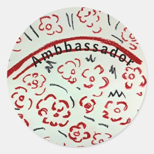 Ambassador Ronde Sticker (Voorkant)