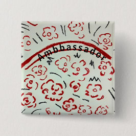 Ambassador Vierkante Button 5,1 Cm