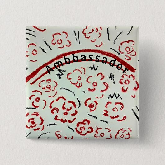 Ambassador Vierkante Button 5,1 Cm (Voorkant)