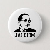Ambedkar Jayanthi Jai Bhim/Bheem Ronde Button 5,7 Cm (Voorkant)