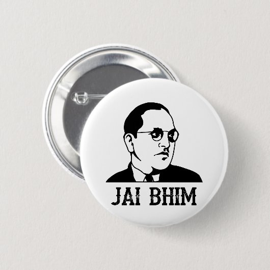 Ambedkar Jayanthi Jai Bhim/Bheem Ronde Button 5,7 Cm (Voorkant /achterkant)