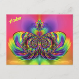 AMBER ~ 3D Design Pattern ~ Multi Colours Briefkaart