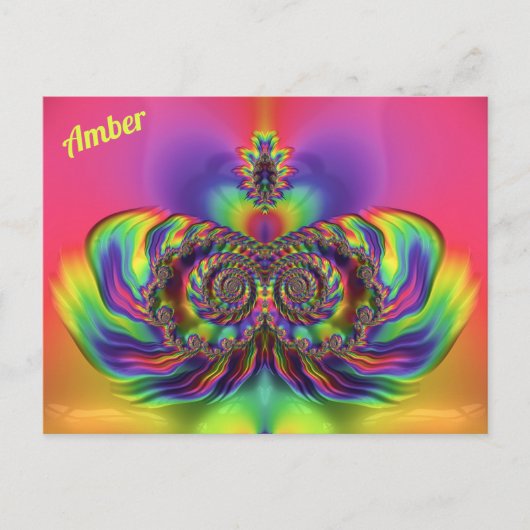 AMBER ~ 3D Design Pattern ~ Multi Colours Briefkaart (Voorkant)