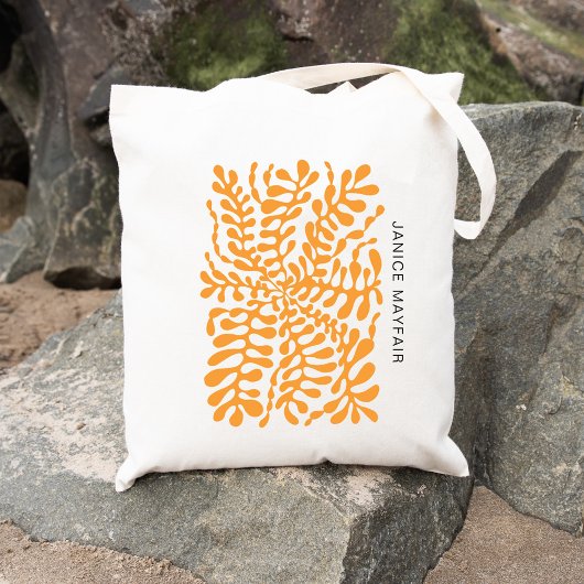 Amber Abstracte geometrische moderne kunst Tote Bag