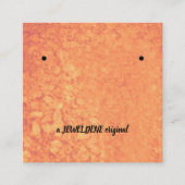 Amber Agaat Oorbellen Display Kaart Vierkante Visitekaartje (Voorkant)