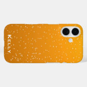 Amber Ale Bubbles met Jouw naam Case-Mate iPhone Case (Achterkant (horizontaal))
