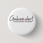 Amber alert ingbericht ronde button 3,2 cm (Voorkant)
