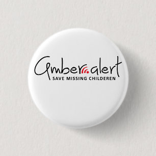 Amber alert ingbericht ronde button 3,2 cm