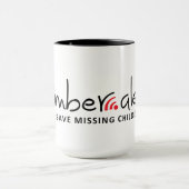 Amber alert waarschuwingbericht mok (Midden)