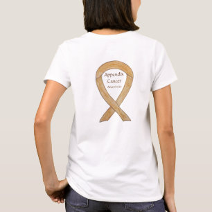 Amber Appendix Cancer Awareness Ribbon Art Shirten T-shirt