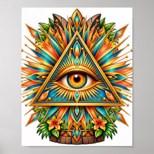 Amber Aureole Eye Poster