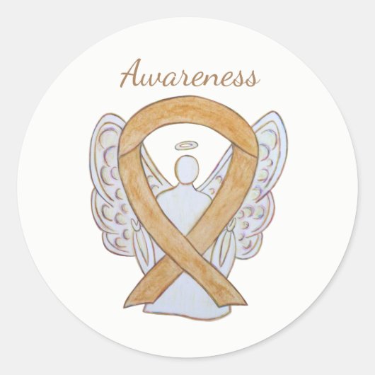 Amber Awareness Lint Engel Sticker Decals (Voorkant)