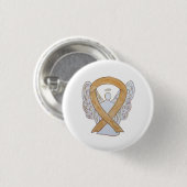 Amber Awareness Lintje Appendix Kanker Engel Speld Ronde Button 3,2 Cm (Voorkant /achterkant)