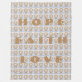 Amber Awareness Ribbon Angel Cancer Chemo Blanket Fleece Deken (Voorkant)