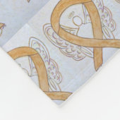 Amber Awareness Ribbon Angel Cancer Chemo Blanket Fleece Deken (Hoek)
