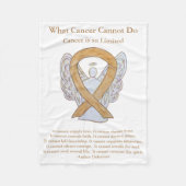 Amber Awareness Ribbon Appendix Cancer Blankets Fleece Deken (Voorkant)