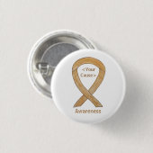 Amber Awareness Ribbon Appendix Cancer Pin Buttonn Ronde Button 3,2 Cm (Voorkant /achterkant)