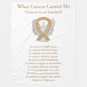 Amber Awareness Ribbon Cancer Angel Chemo Blanket Fleece Deken (Voorkant)