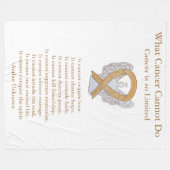 Amber Awareness Ribbon Cancer Angel Chemo Blanket Fleece Deken (Voorkant (Horizontaal))