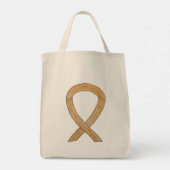 Amber Awareness Ribbon Custom Canvas tas (Achterkant)