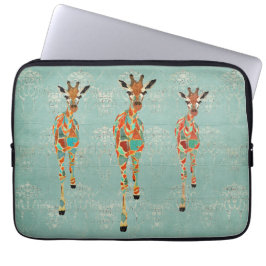 Amber & Azure Giraffe Computer Sleeve
