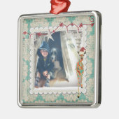 Amber & Azure Giraffe Snowflake Photo Ornament (Links)
