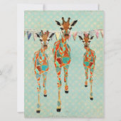 Amber & Azure Giraffes - uitnodiging van vrijdag (Achterkant)