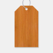 Amber Bamboo Wood Grain Kijk Cadeaulabel (Achterkant)