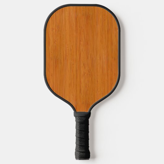 Amber Bamboo Wood Grain Kijk Pickleball Paddle (Voorkant)