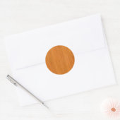 Amber Bamboo Wood Grain Kijk Ronde Sticker (Envelop)