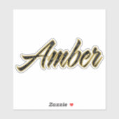Amber black gold Lettering Aufkleber Sticker (Vel)